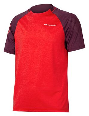 Maillot Manches Courtes Endura SingleTrack Grenade Rouge / Violet