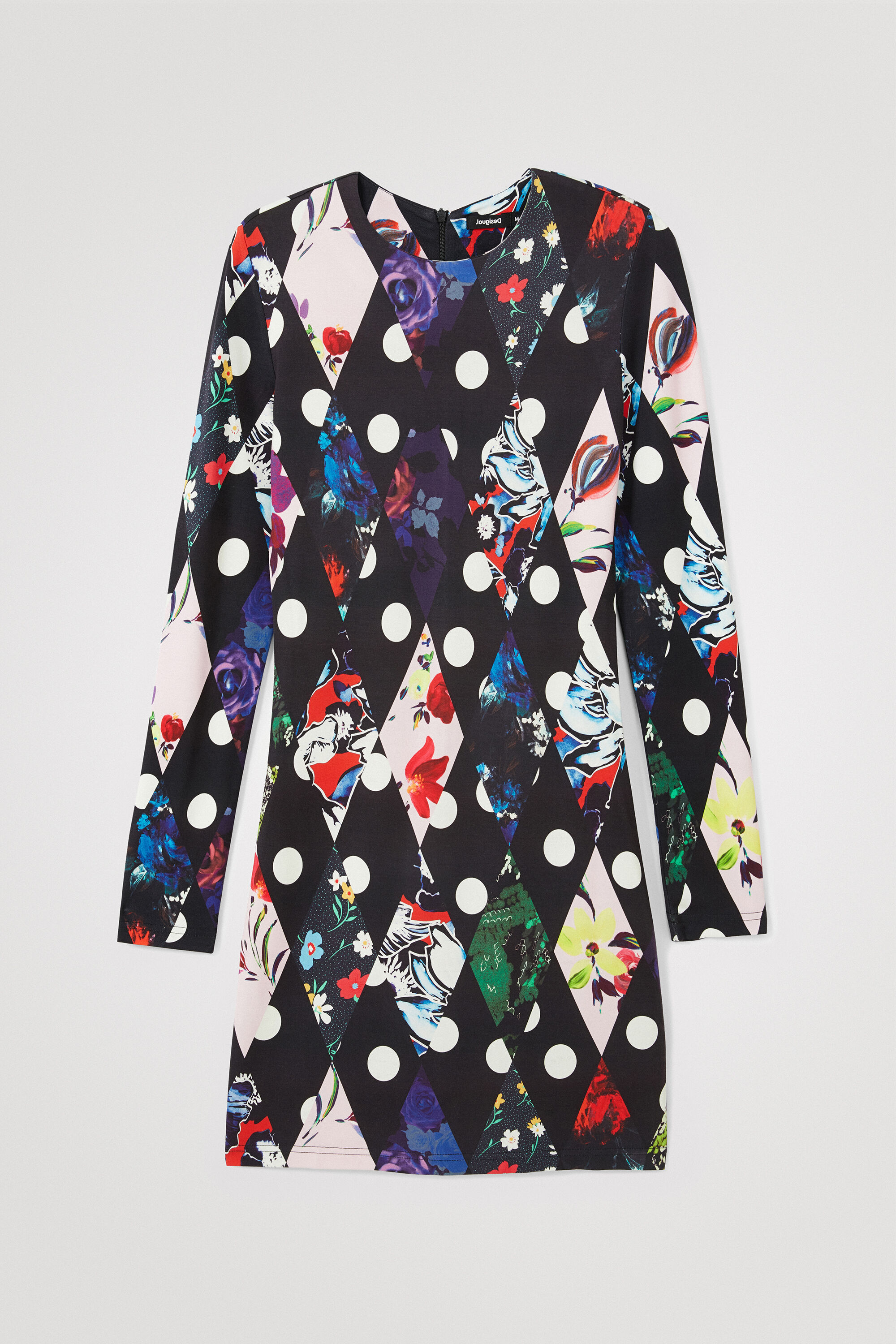 Robe slim courte losanges