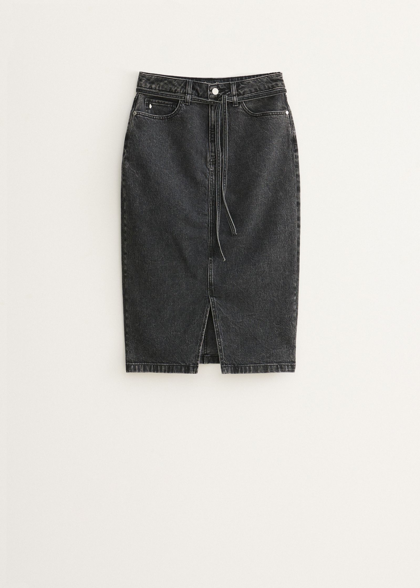 Denim midi rok
