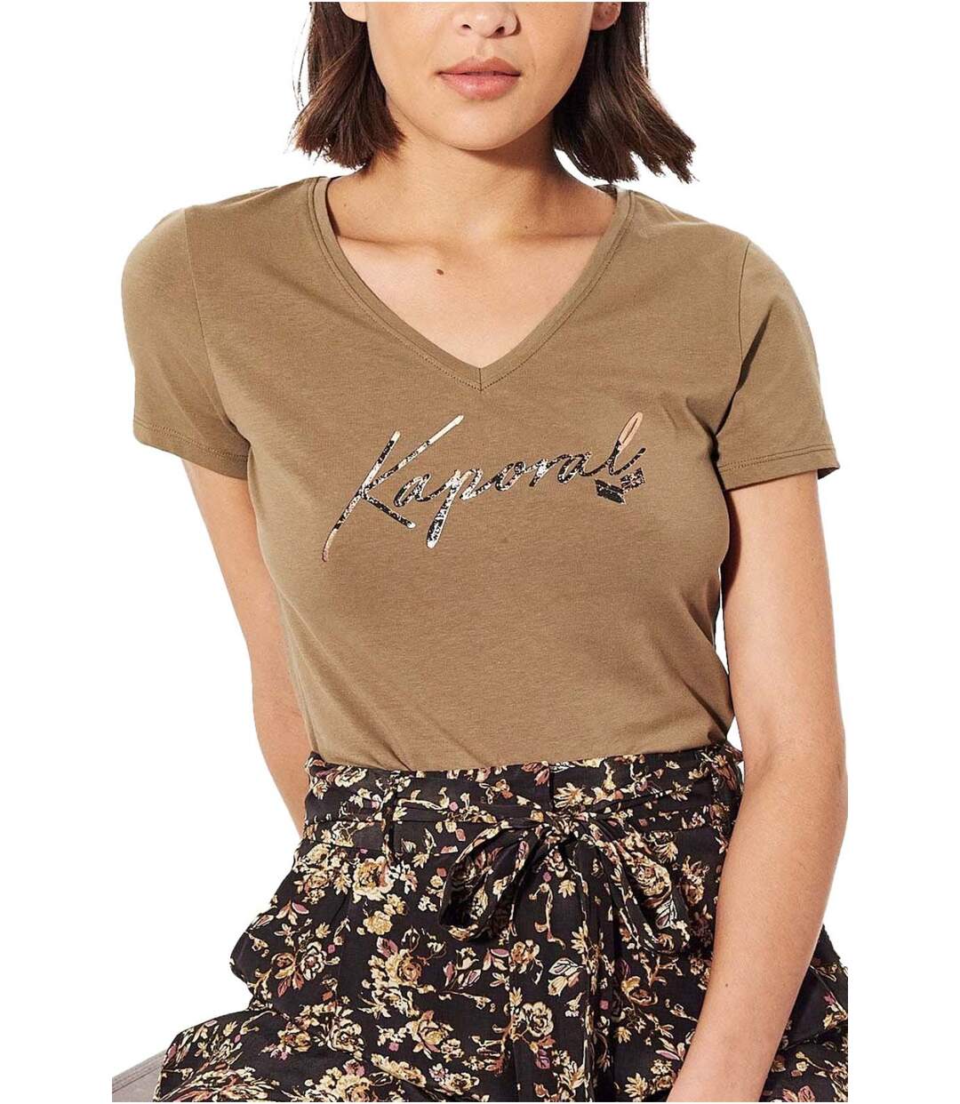 Tee shirt stretch logo   -  Kaporal - Femme