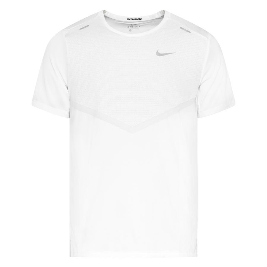 Nike T-shirt Running Dri-FIT Rise 365 - Blanc/Argenté