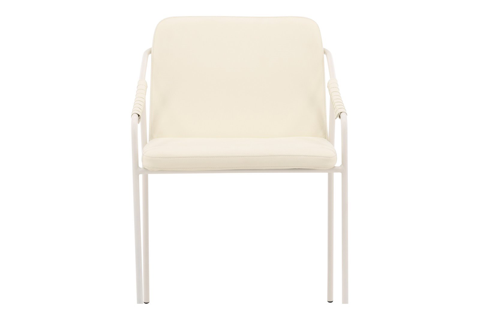 Tvist Spisestol. Sett av 2. Sett av 2. Beige PU med metal understell.