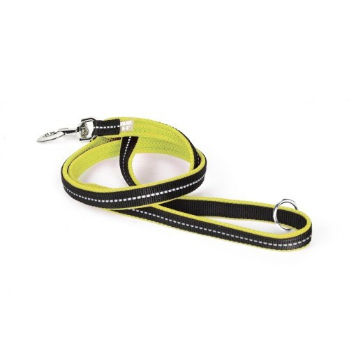 Guia para cães pequenos Julius Powair com mosquetão, cor neon