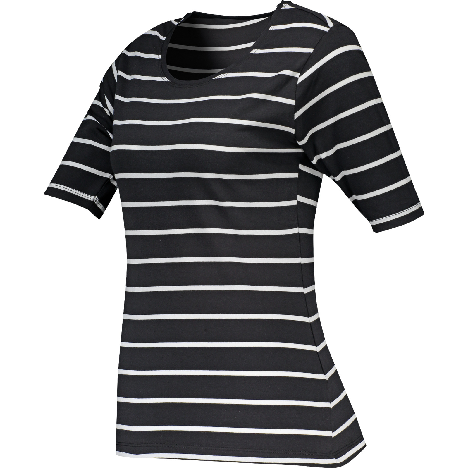 Damen-T-Shirt Stretch RH, 1/2 Arm XXL, schwarz