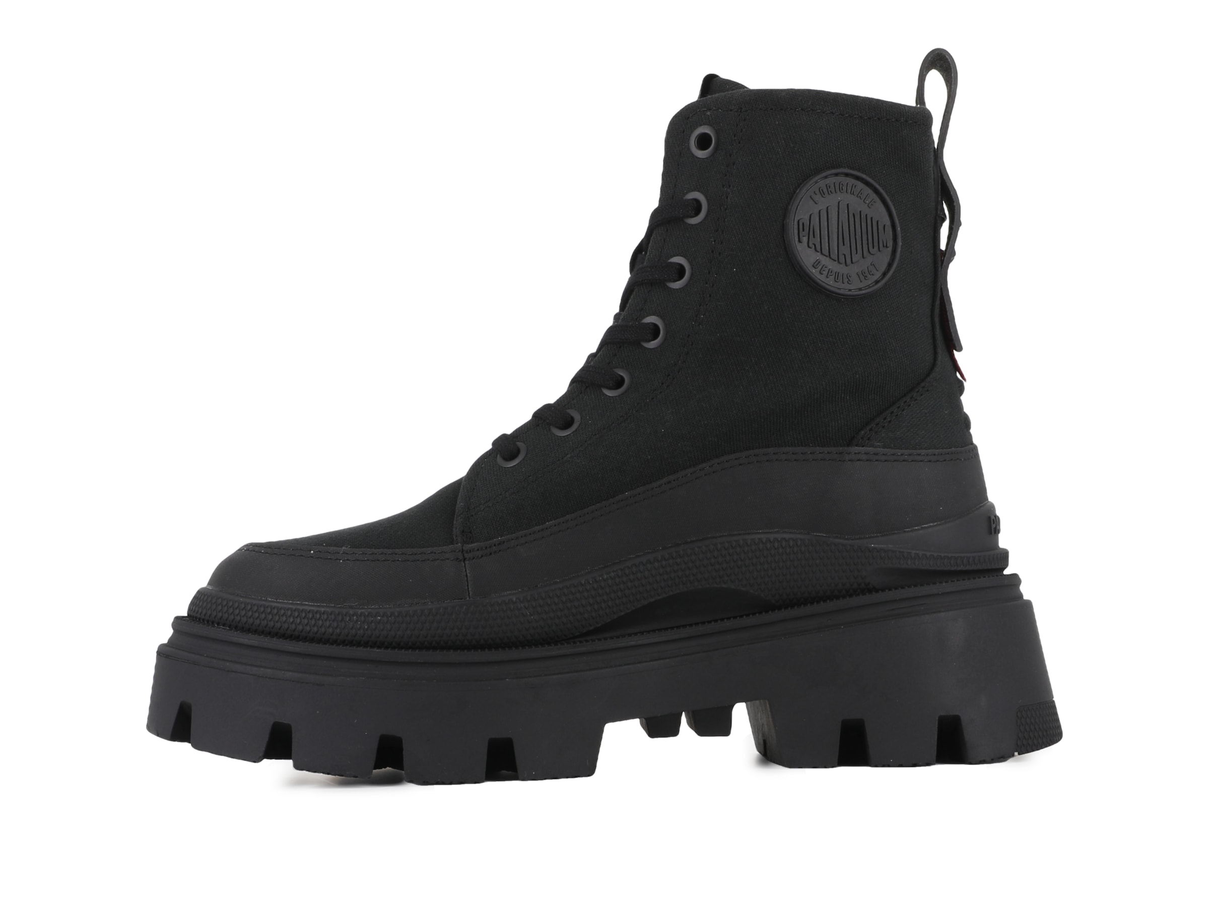 Palladium Schnürboots »PALLASQUAD ZIP TX«  Chunky Boots, Schnürstiefel mit Plateausohle aus Canvas