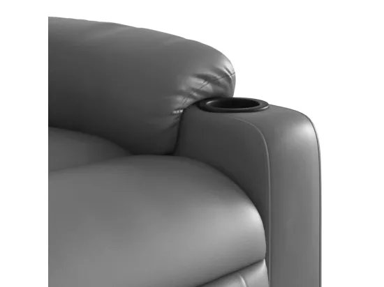 Fauteuil massant inclinable Gris Similicuir