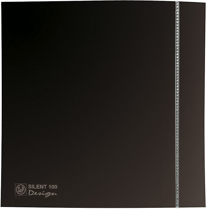 Aérateur ultra silencieux S&P Silent Design 100 CZ Noir Swarovski ø100 mm