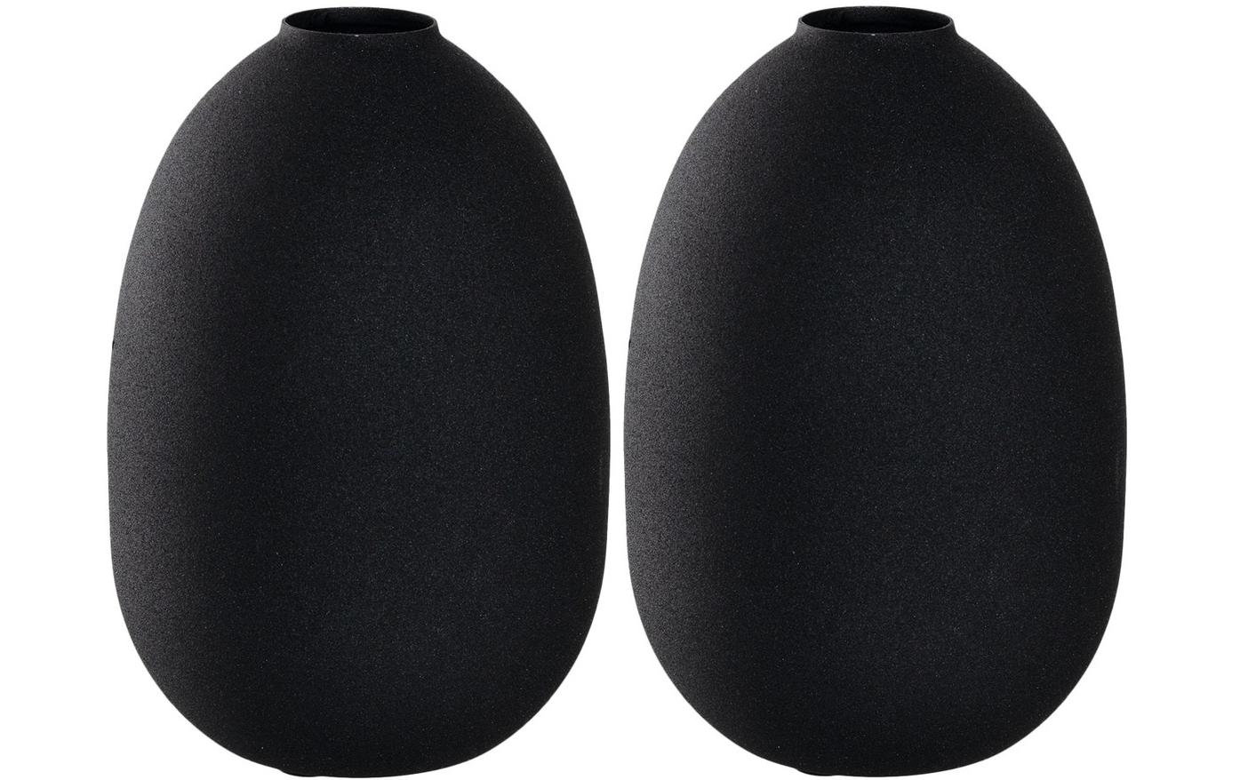 Vase Metall 19 cm, Schwarz, 2 StückBlumenvase aus Metall