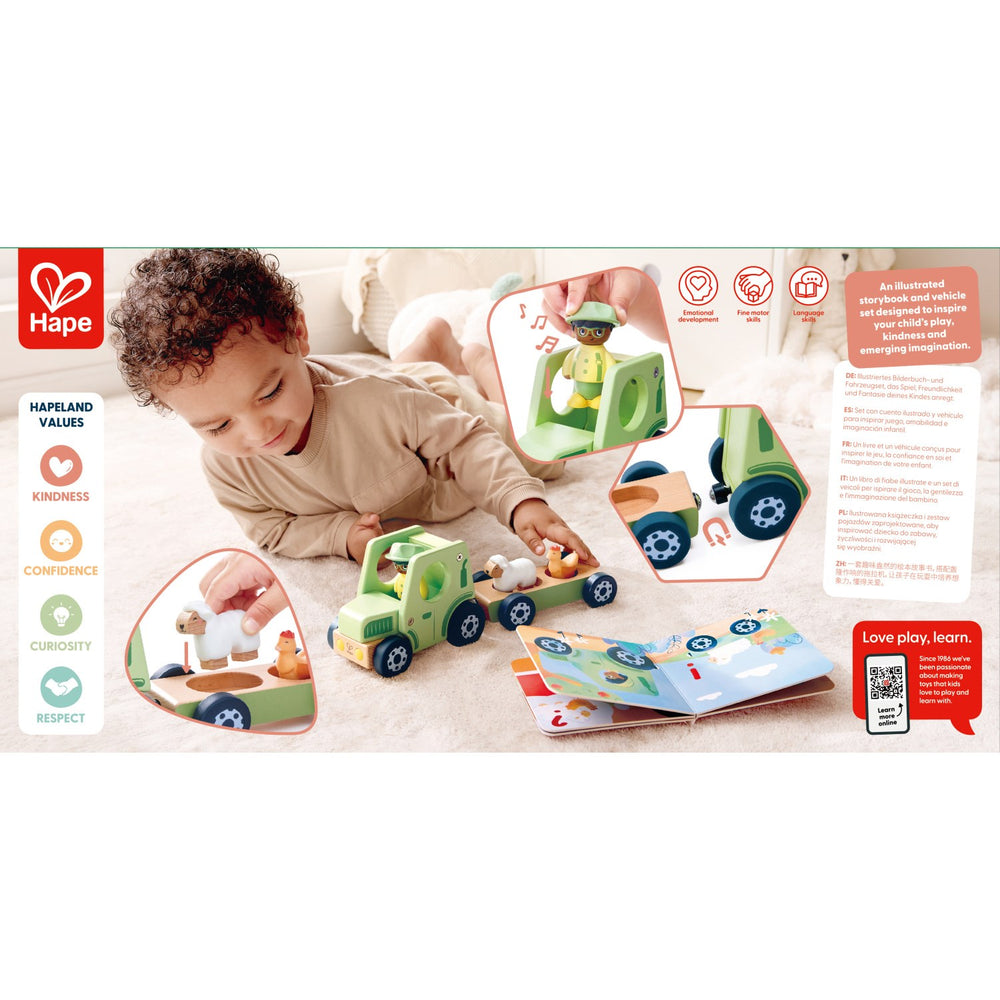 Køb Hape Den Brummende Traktor Med Lyd