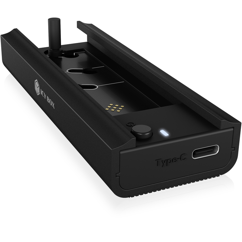 Icy Box Dockingstation Festplatte M.2 & SATA SSD auf USB-C, schwarz
