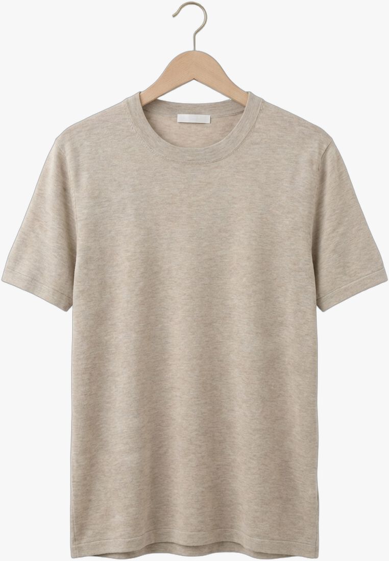beige profuomo t-shirt t-shirt crew neck ss aero ease