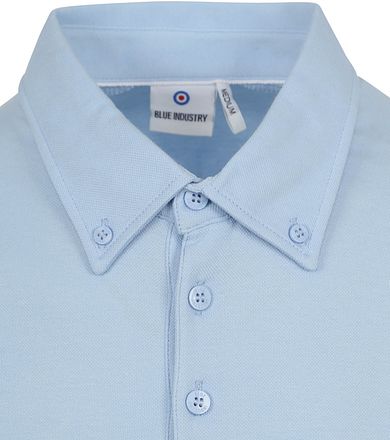 Blue Industry Piqué Poloshirt Lichtblauw KBIS23-M25-SKY kopen