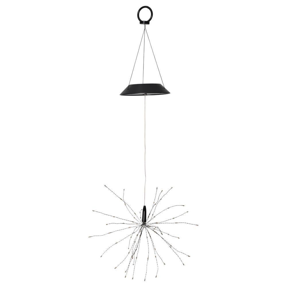LED Solar Hanglamp Vuurwerk in Zwart