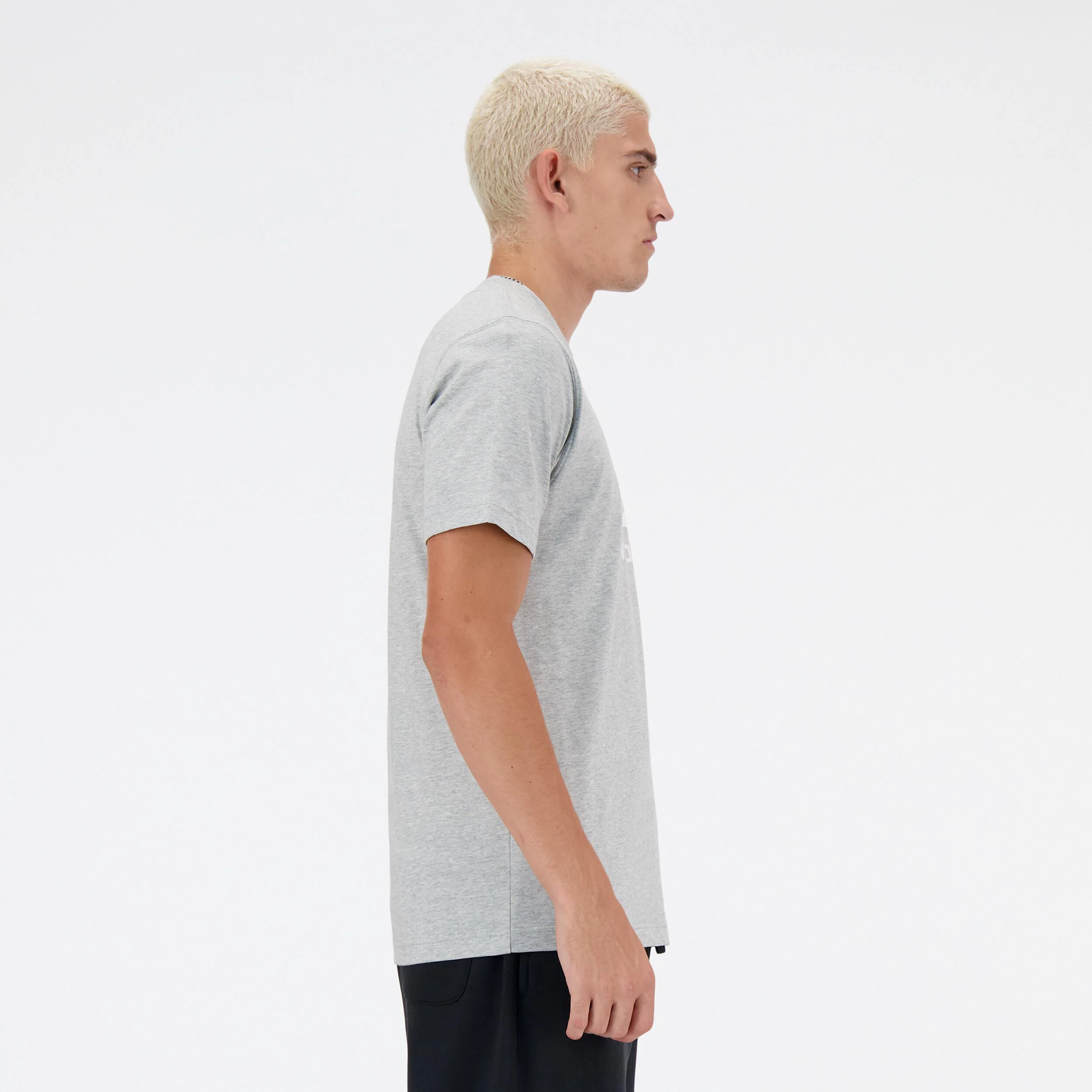 New Balance Stacked Logo Tee T-shirt Hommes - Gris