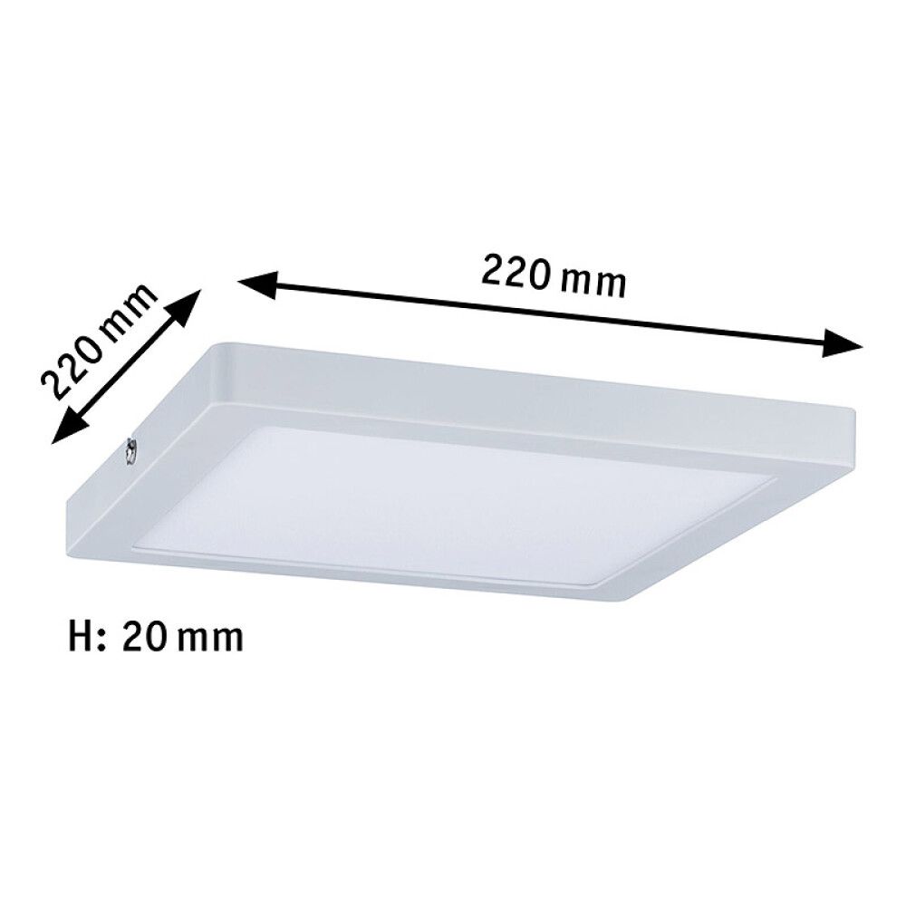 PLAFOND PAULMANN ATRIA LED PANEL 220X220MM 16W HVIT