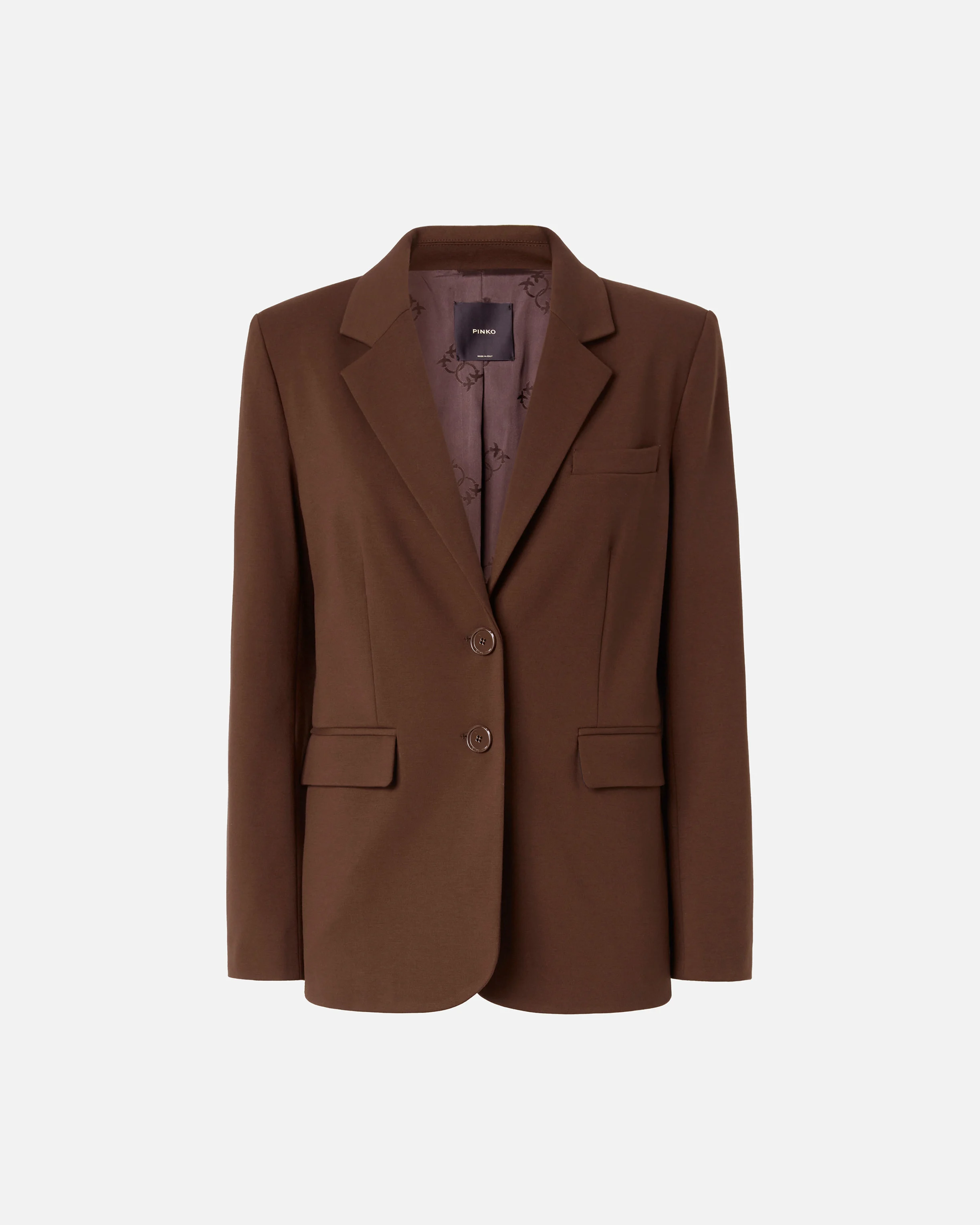Blazer droit à épaulettes | Marron
