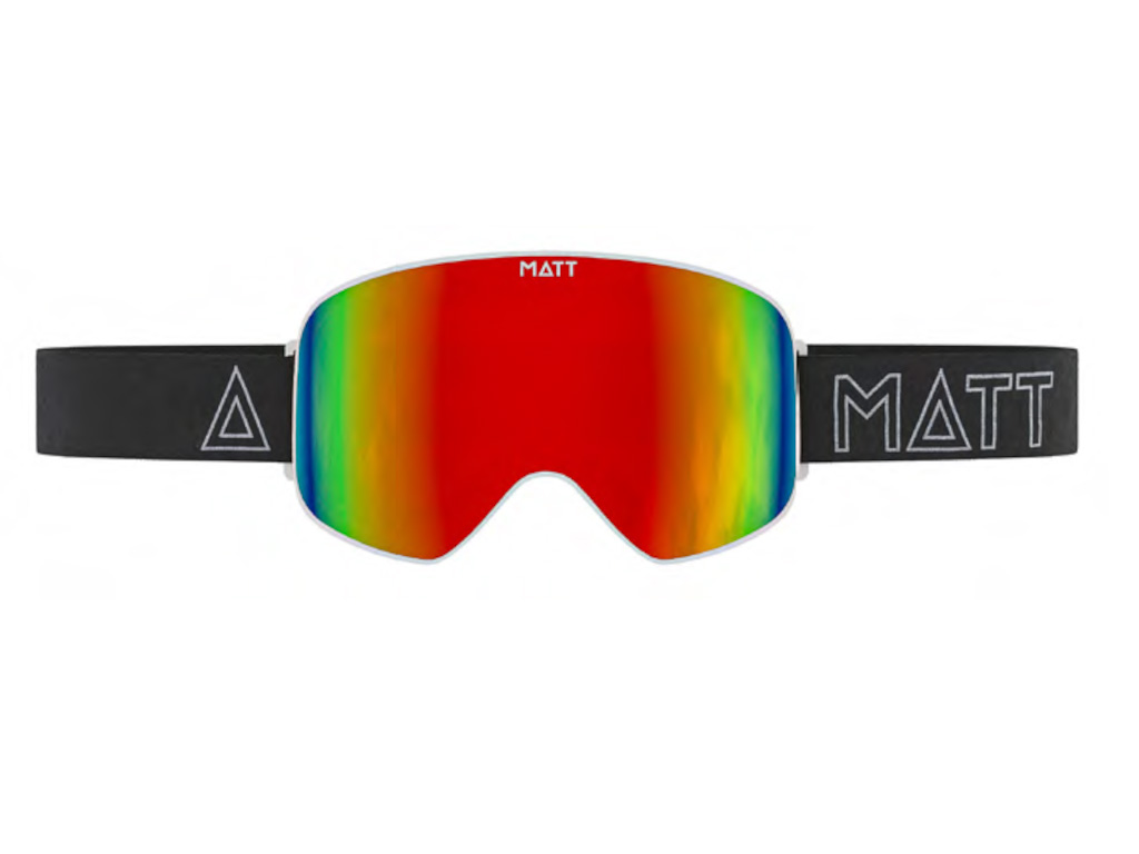 Matt scale skibril - red