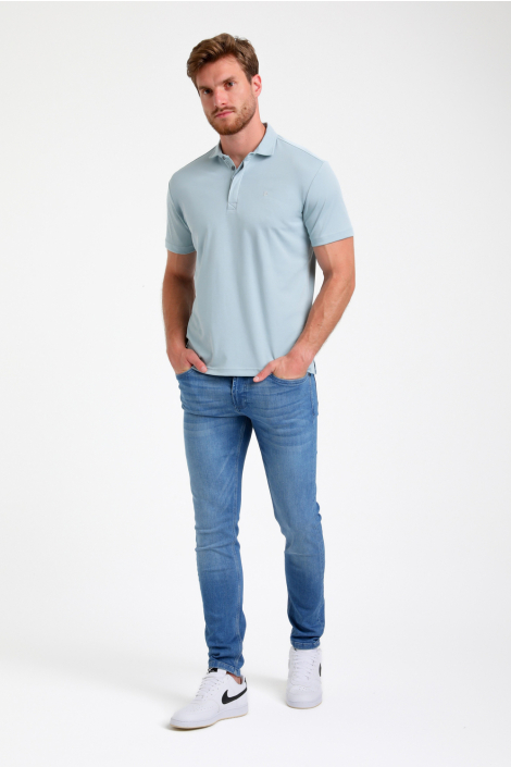 Gabbiano blauwe heren polo