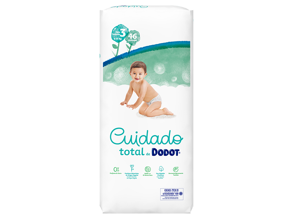 FRALDAS DODOT CUIDADO TOTAL T3 6-10KG 46 UN