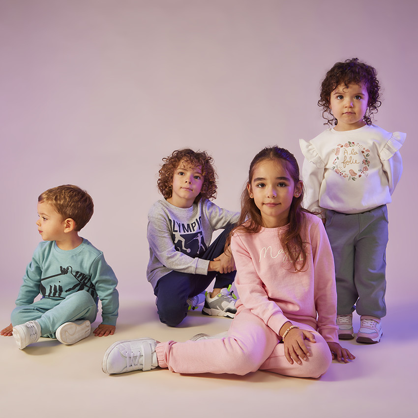 Ensemble jogging 2 pièces broderie lurex pour bébé fille