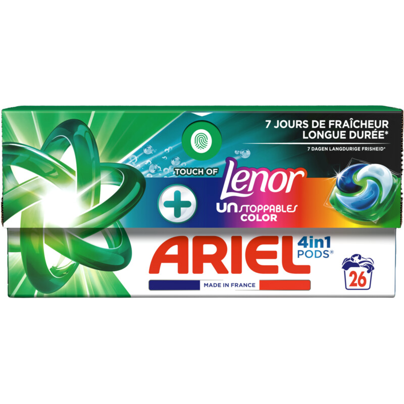 Ariel 4-in-1 pods+ unstoppables wascapsules