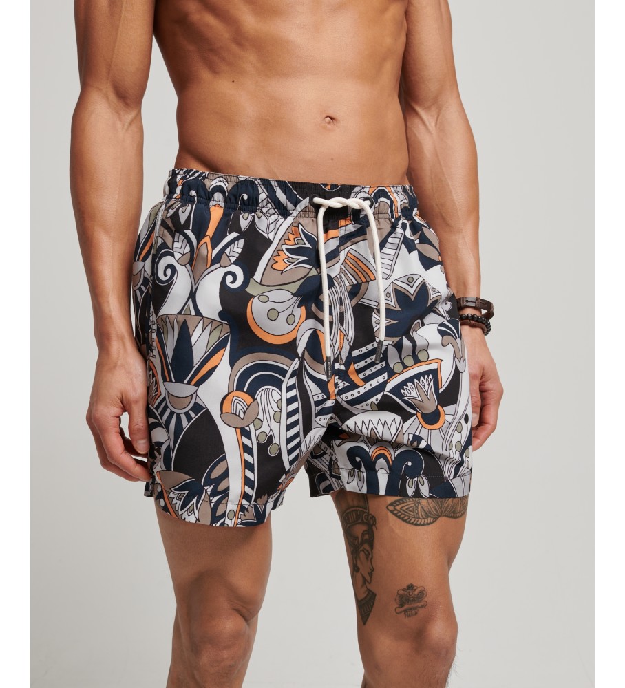 Maiô Superdry feito de material reciclado, preto