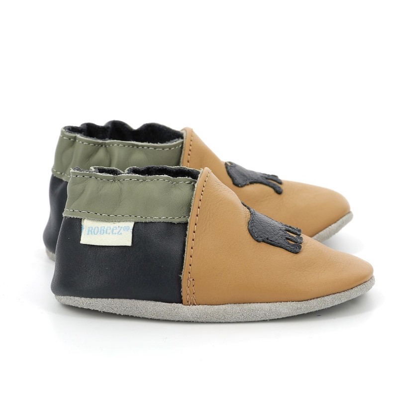 Robeez Robeez Chaussons Only Bear Camel Marine