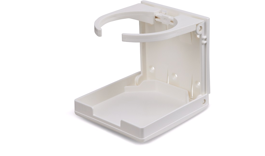 Kopholder plast justerbar, Hvid