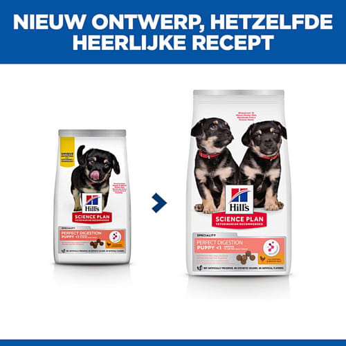 Hill's Science Plan Perfect Digestion Medium Puppyvoer Kip & Rijst | 2,5 kg | 12598