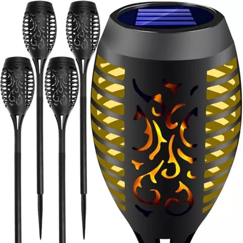 4-Pak - Hage Lampe Lykt Solcelle