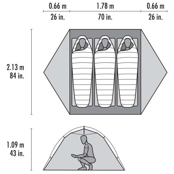 MSR - Elixir 3 Person Tent V3 - Tente 3 places