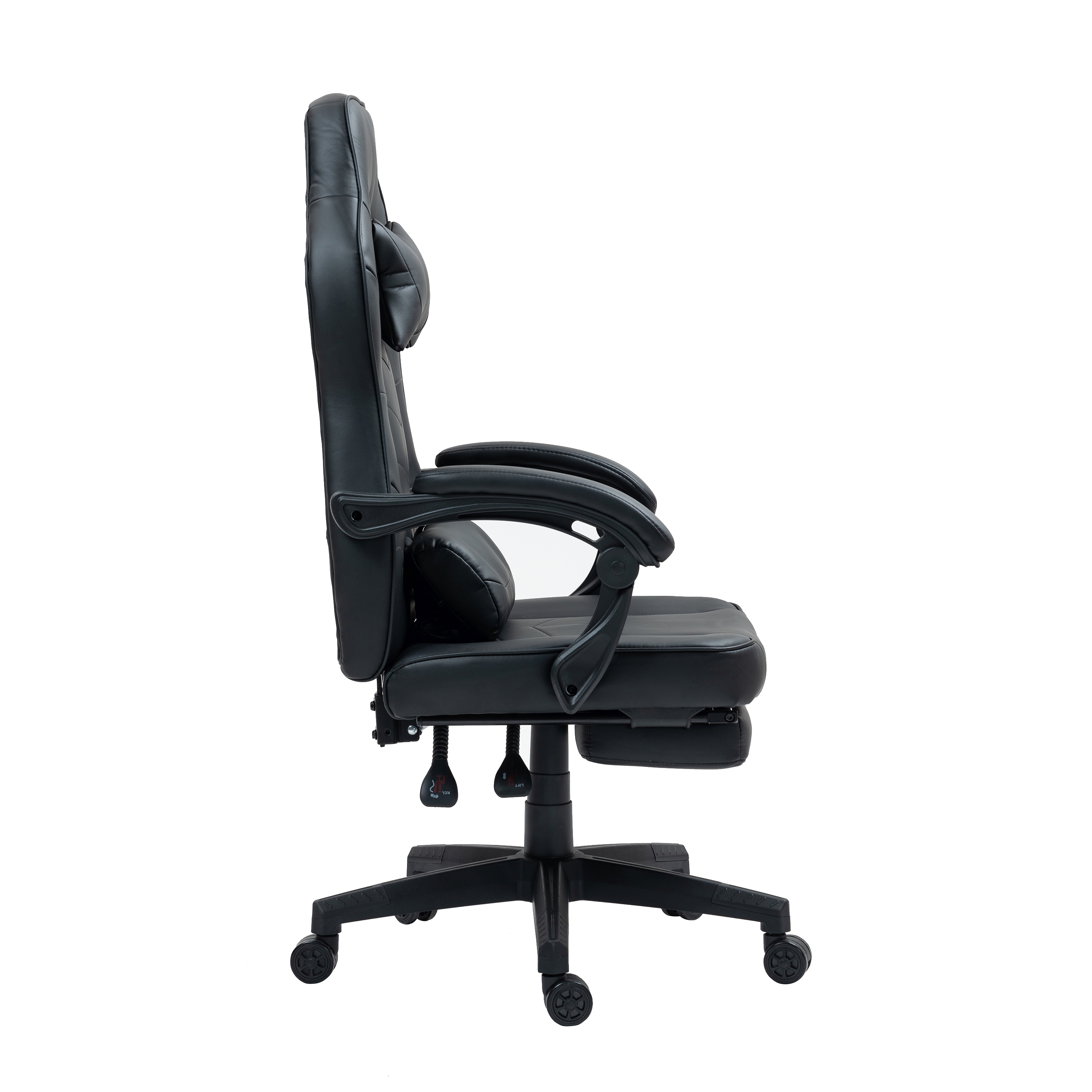 Gamingstuhl Bürostuhl Leder mit Massagefunktion ITAN schwarz