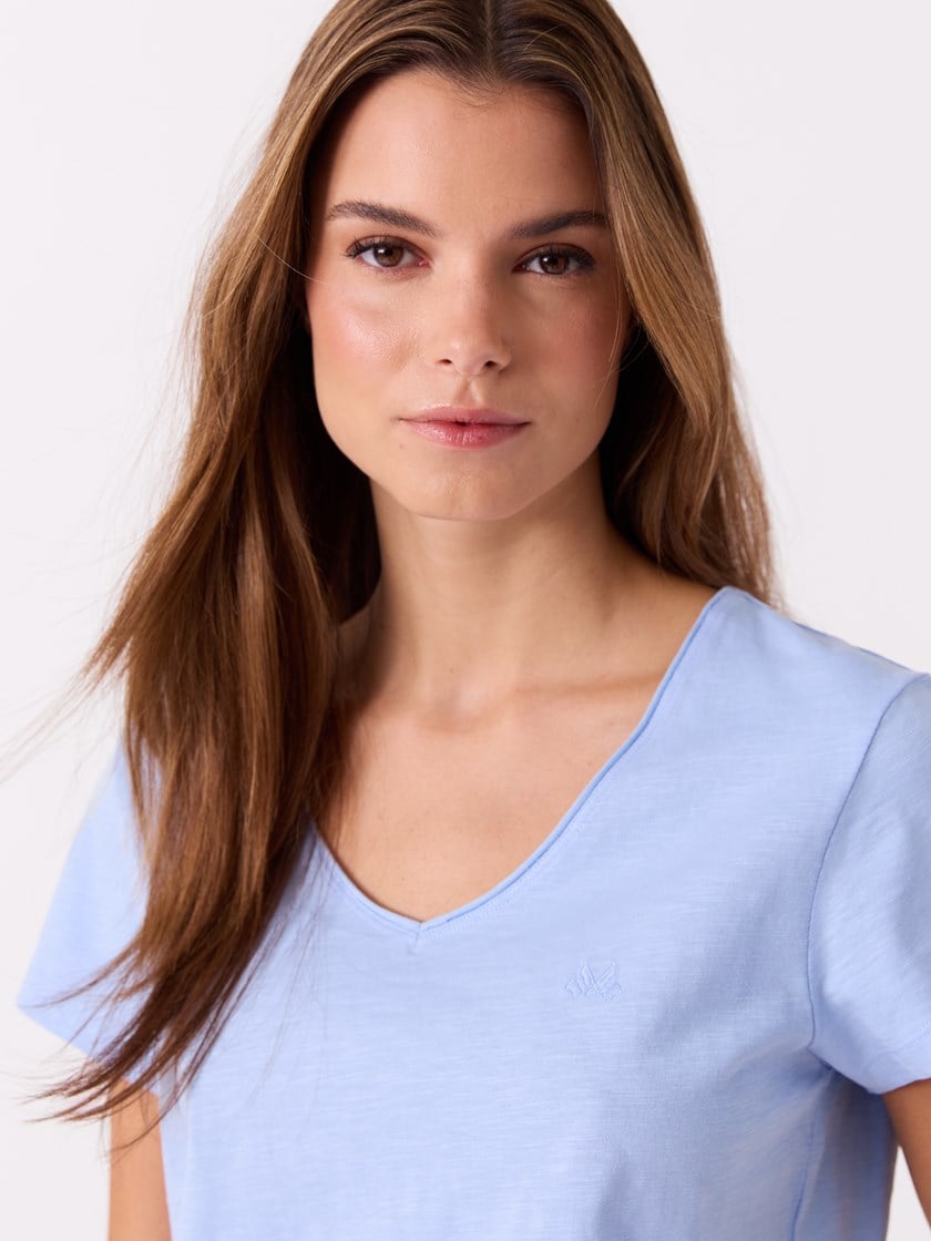 Agnais t-skjorte Chambray Blue