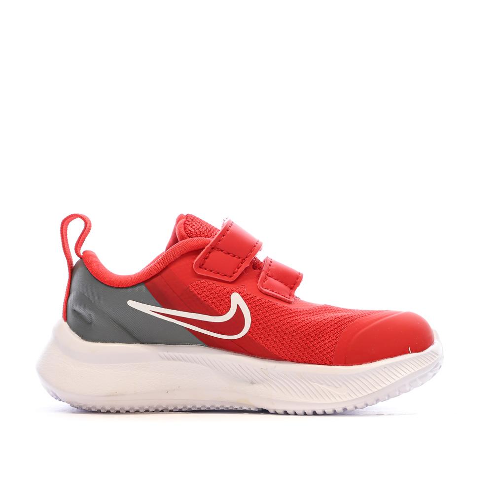 Nike Baskets Rouges/Grises Fille Bébé Nike Star Runner 3