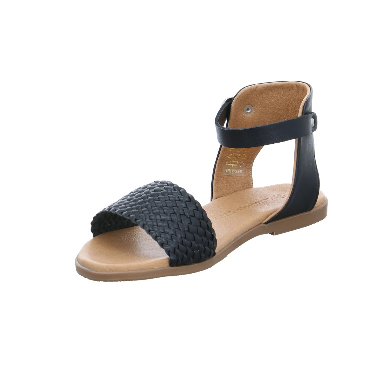 SCHUHENGEL Sandalette Schwarz Leder
