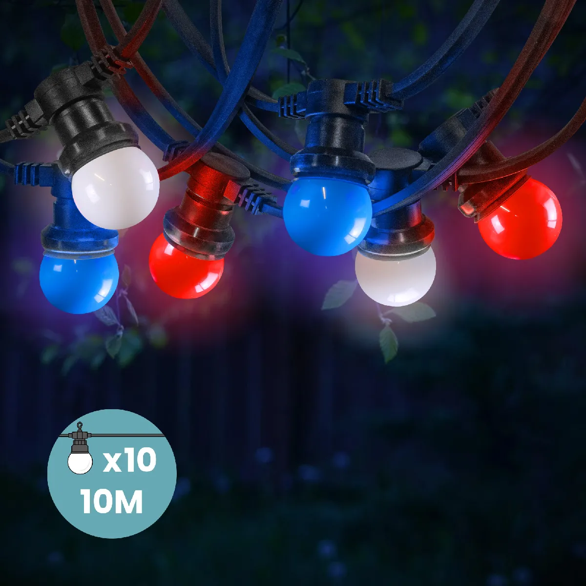 SkyLantern Skylanter Guirlande Bleu Blanc Rouge