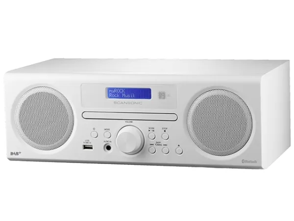 Scansonic DA310 - Digital radio - DAB /FM - 10W - Hvid