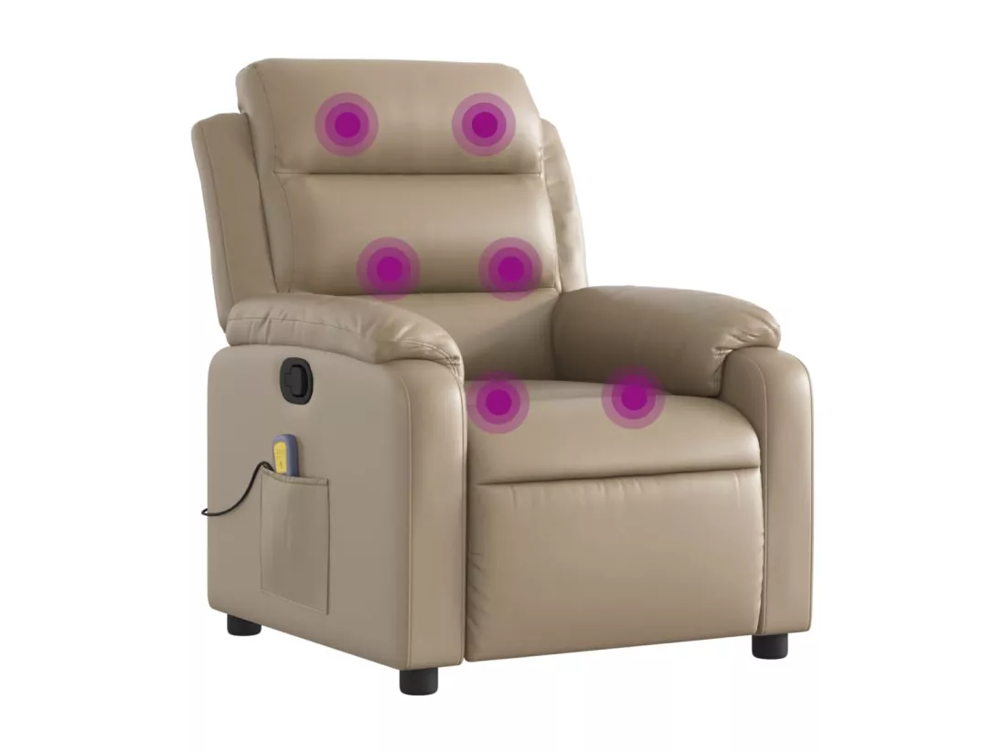 Fauteuil de massage inclinable Cappuccino Similicuir