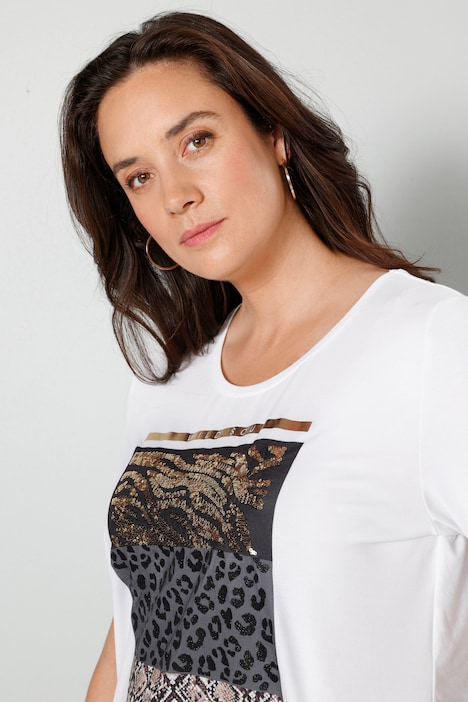 T-Shirt, großer Druck, Halbarm