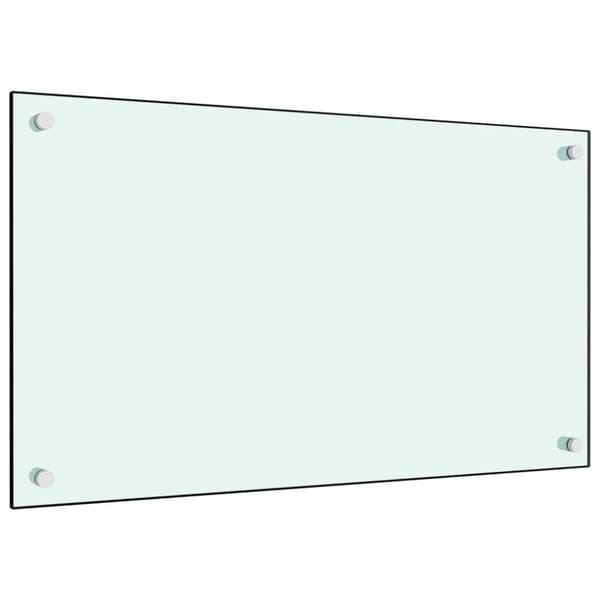 vidaXL Kjøkkenplate hvit 70x40 cm herdet glass