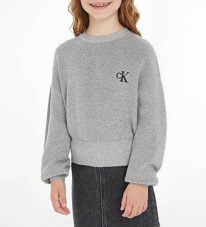 Calvin Klein Bluse - Cropped - Strik - Festive Lurex - Gr?melere