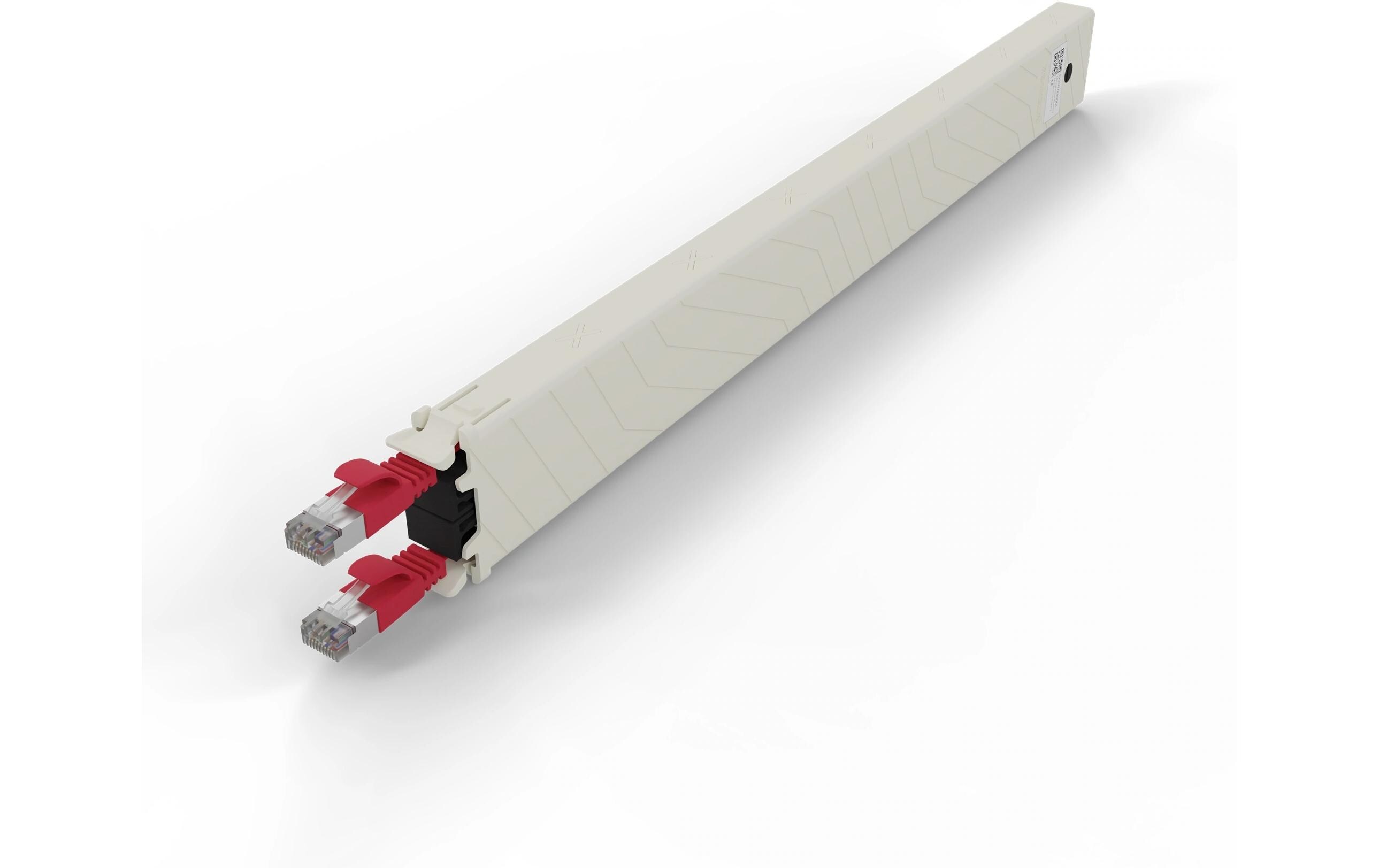 patchbox.one / Cassette / 8RU / Cat 6A, STP, 0.8 m, RotAll-in-One Lösung für Ordnung im Netzwerkschrank