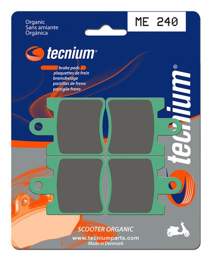 Plaquettes de freins Tecnium Scooter organique - ME240