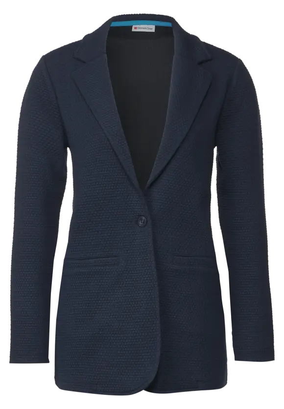 Longblazer mit Struktur - deep blue