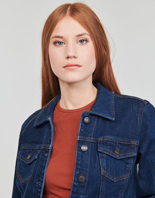 Esprit - TRUCKER JACKET - Bleu