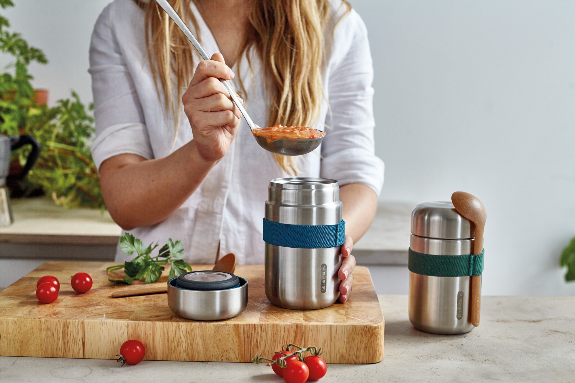 Black and Blum Food Flask Thermobecher 400 ml olive