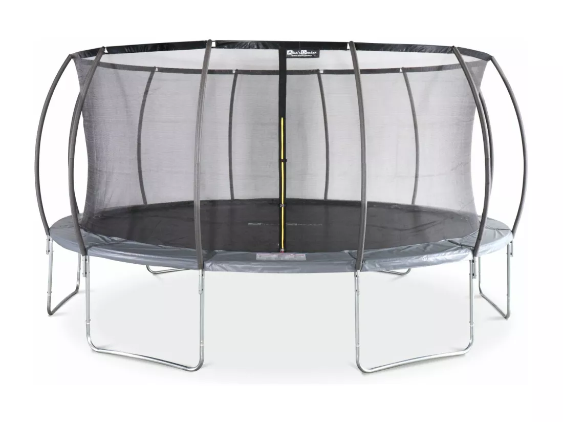 Trampoline rond Ø 490cm gris avec filet de protection intérieur - Jupiter Inner – Nouveau modèle - trampoline de jardin 4.90m 490 cm |Design | Qualité PRO | Normes EU