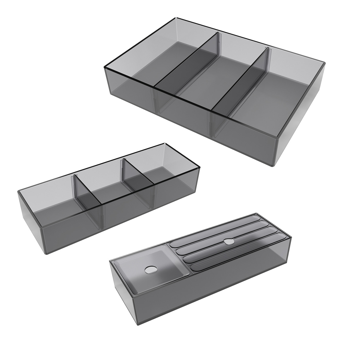 Brauer Season ladeorganizer zwart - set van 3
