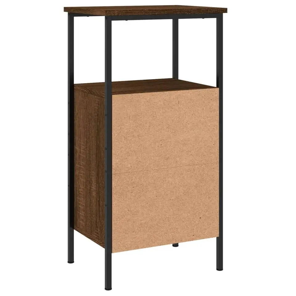 vidaXL - Nachtkastje - Bruin - Bewerkt hout - 2 stuks