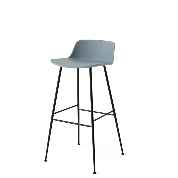 &Tradition - Rely HW86 Barstuhl, light blue / schwarz